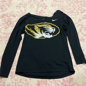 Black Womens University of Missouri Long Sleeve top